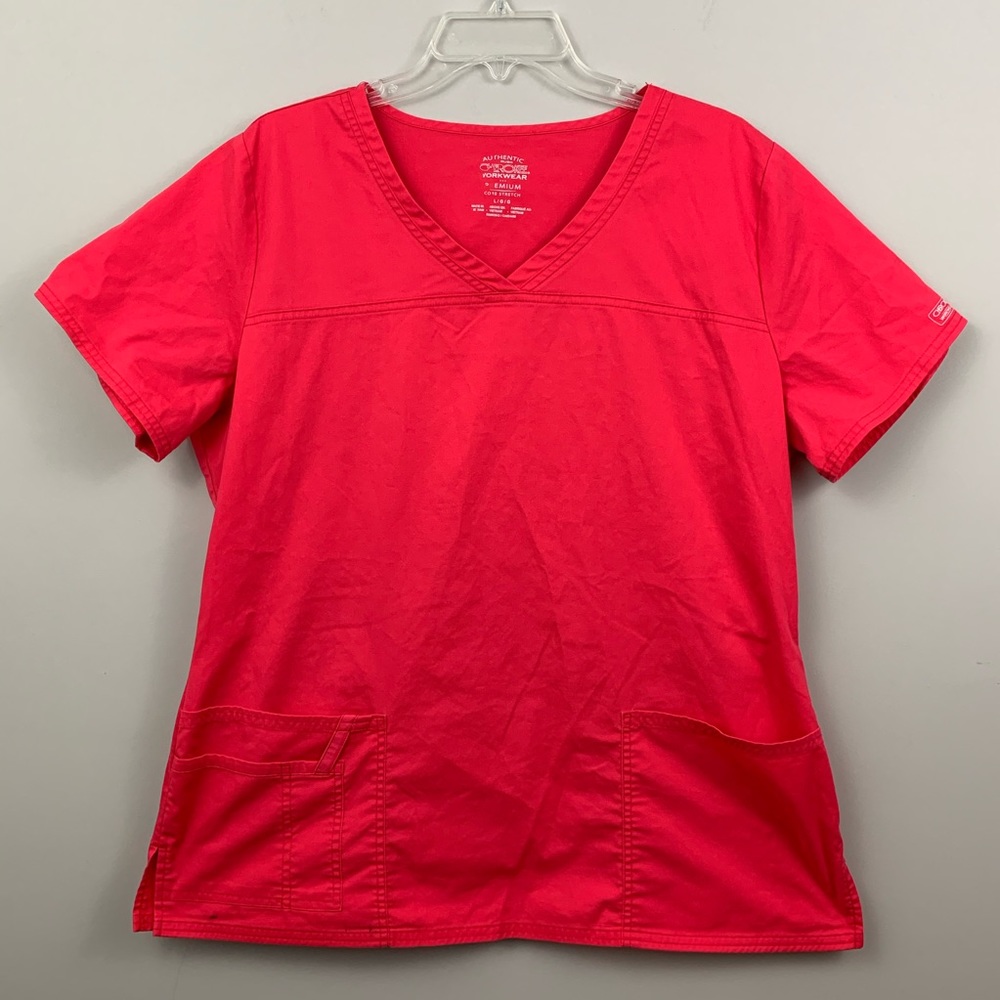 Cherokee workwear scrub top- pink